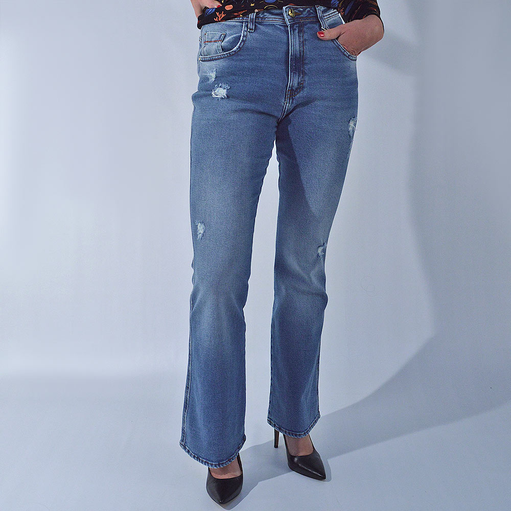 Cal A Flare Jeans Flor De Lis Pole Modas