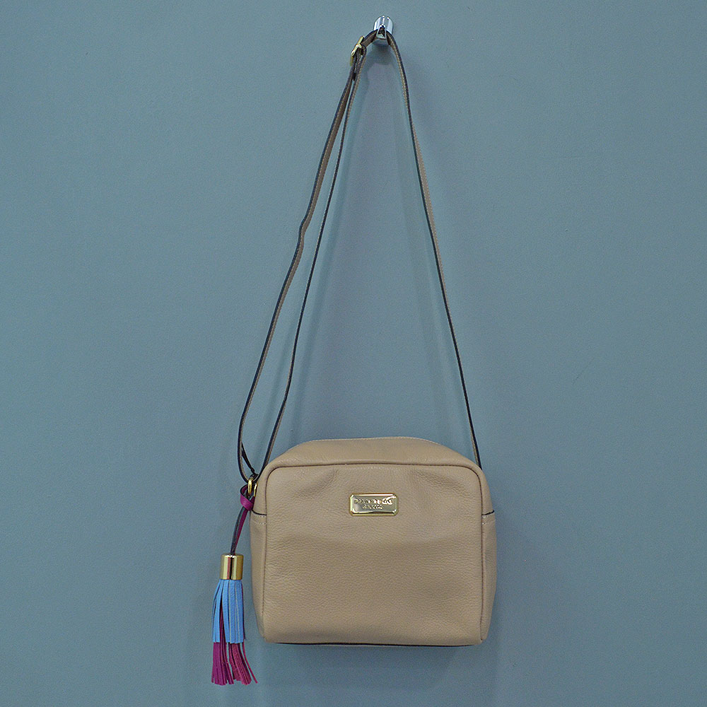 Bolsa Transversal Em Couro Smartbag Cor Nude Pole Modas