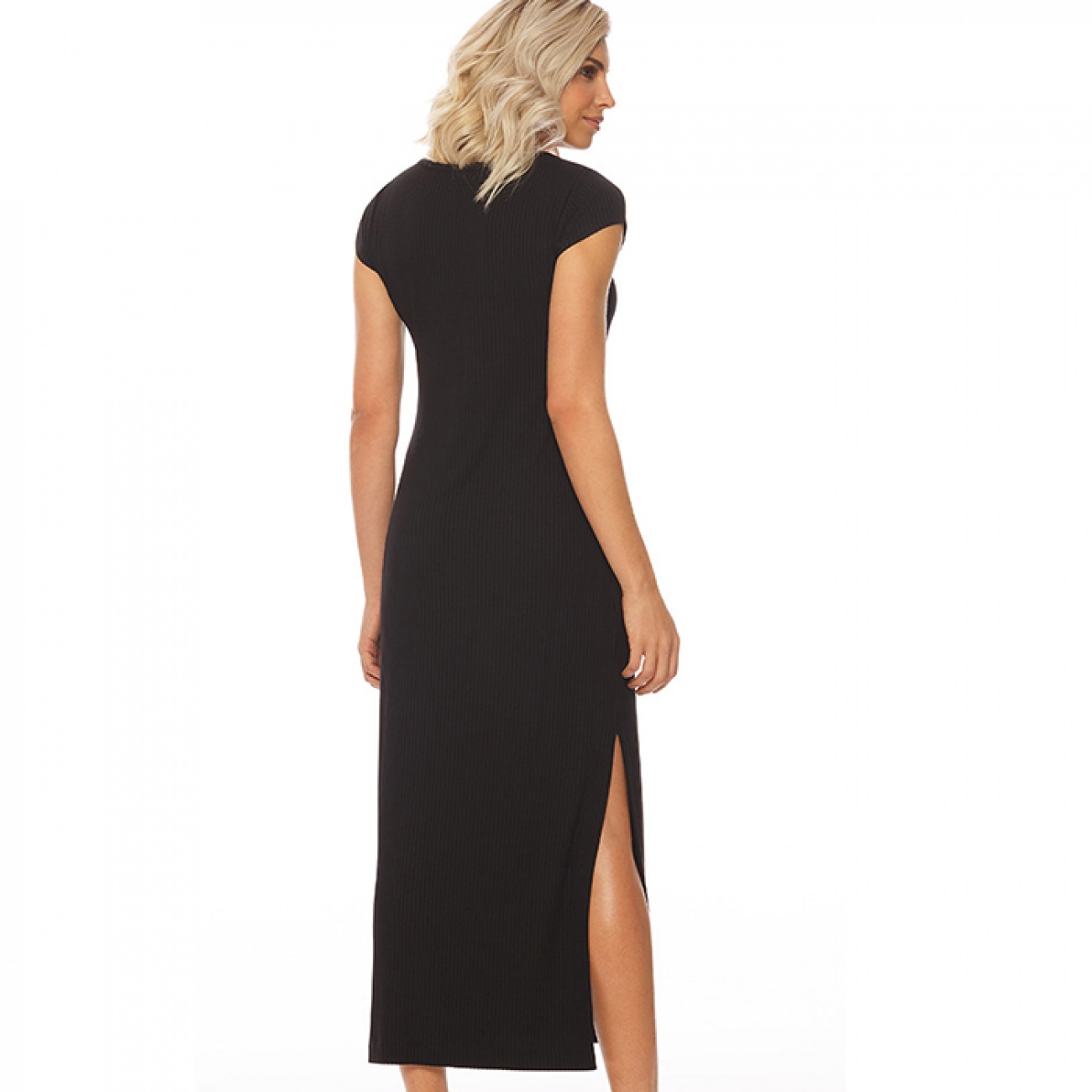 vestido viscolycra preto