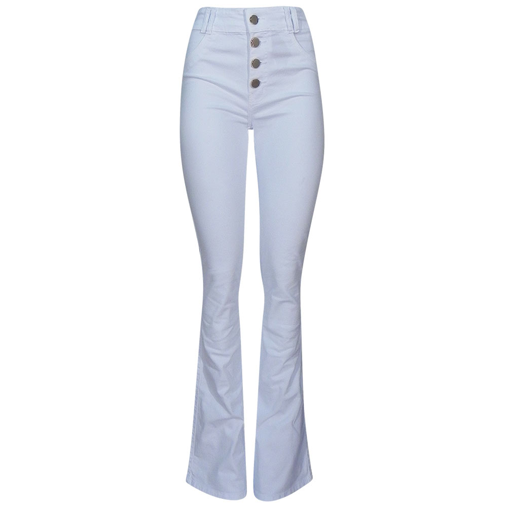 calça branca flare jeans