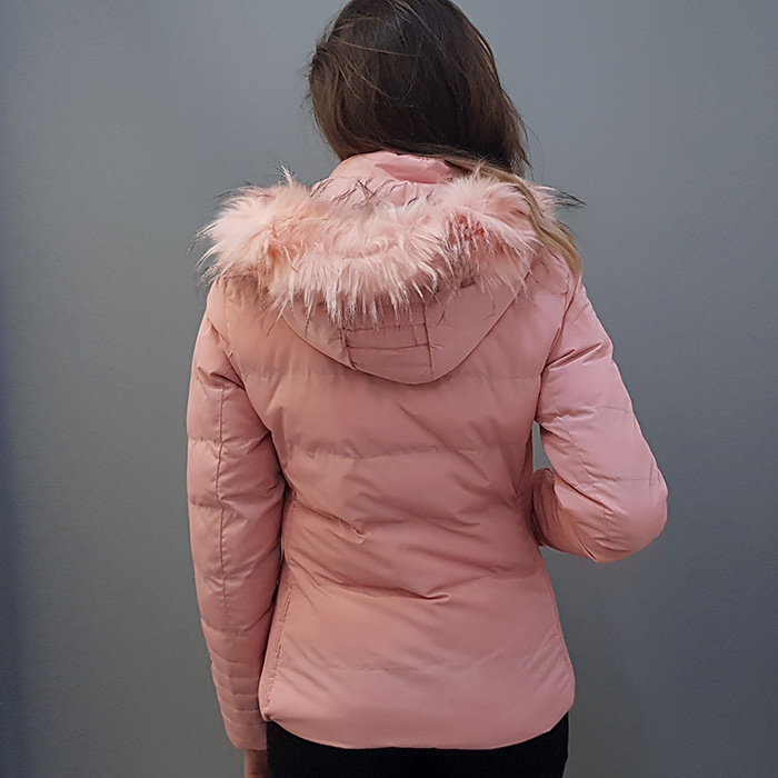 jaqueta puffer rosa