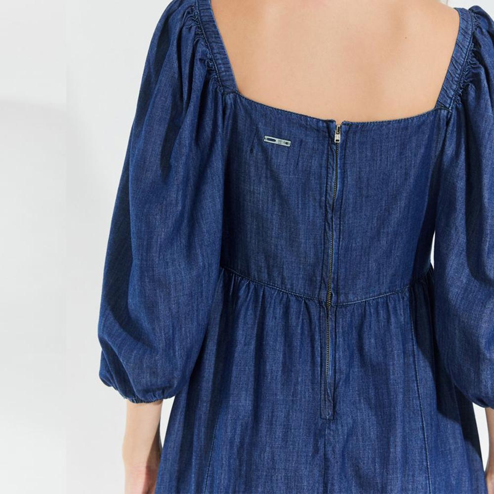 Vestido Jeans Boho Canto - Foto 4