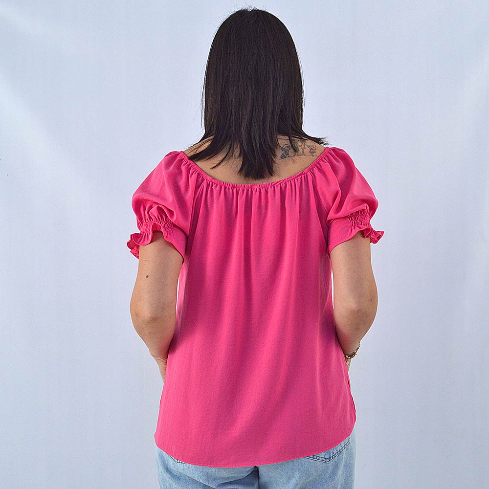 Blusa Estampada Amarração No Busto Reserva Natural - Pole Modas