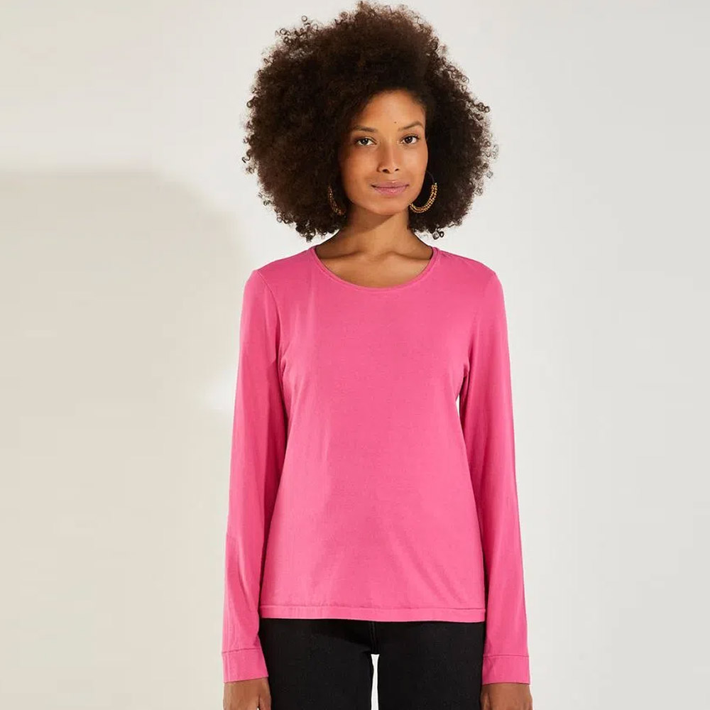 Blusa Algodo Canto Cor Pink - Foto 2