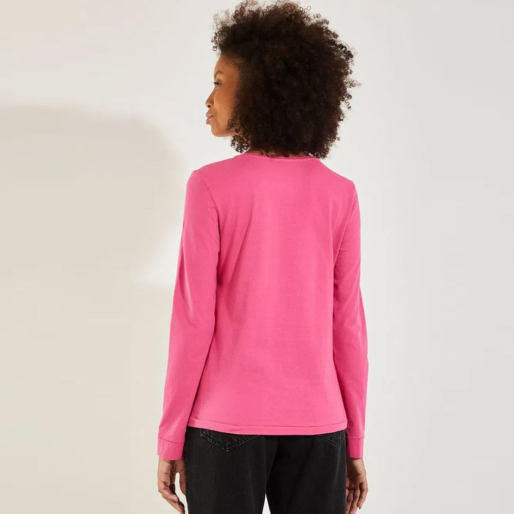 Blusa Algodo Canto Cor Pink - Foto 3