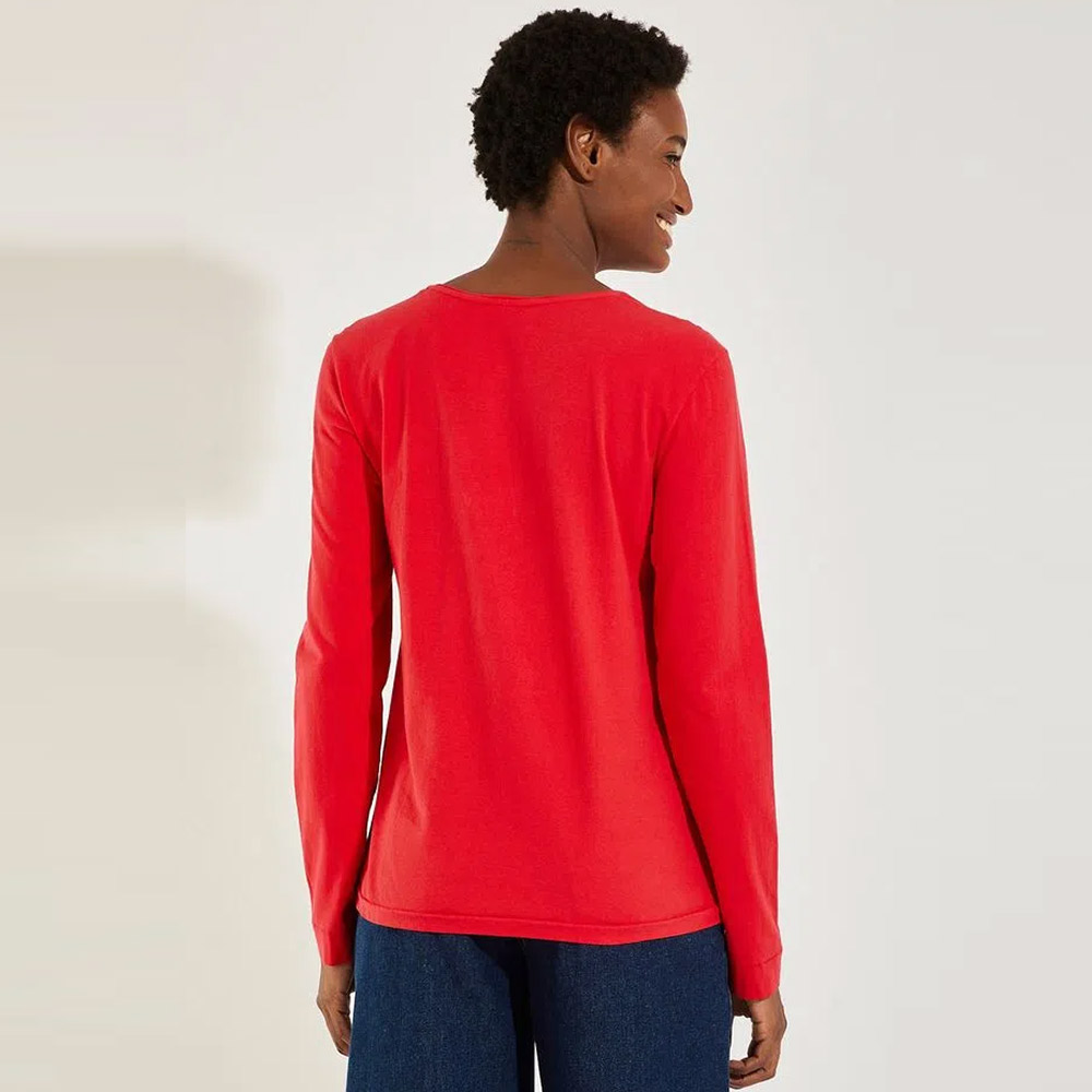 Blusa Algodo Canto Cor Vermelho - Foto 2