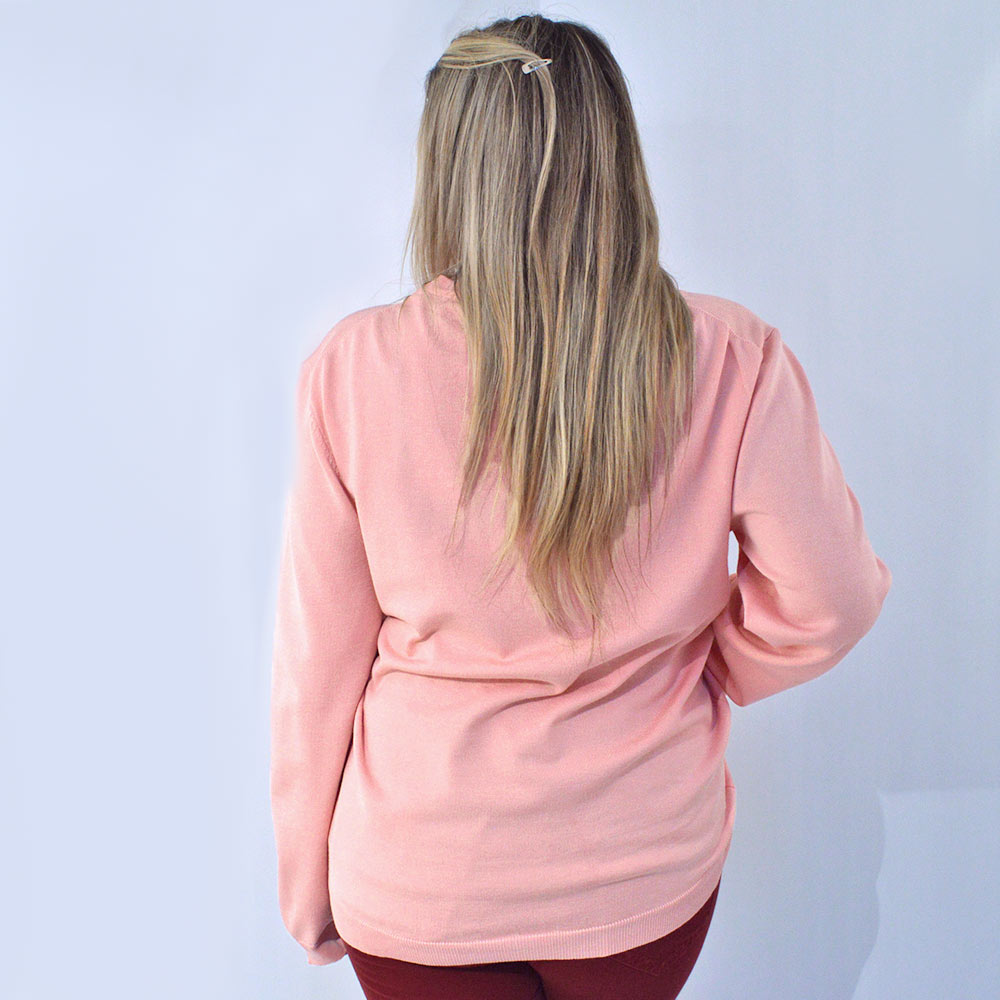 Blusa Malha Plus Size Miose Rose - Foto 2