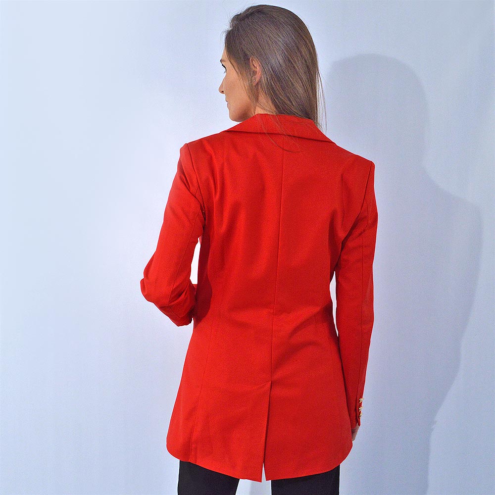 Blazer Alongado Sarja Trappiche Vermelho - Foto 3