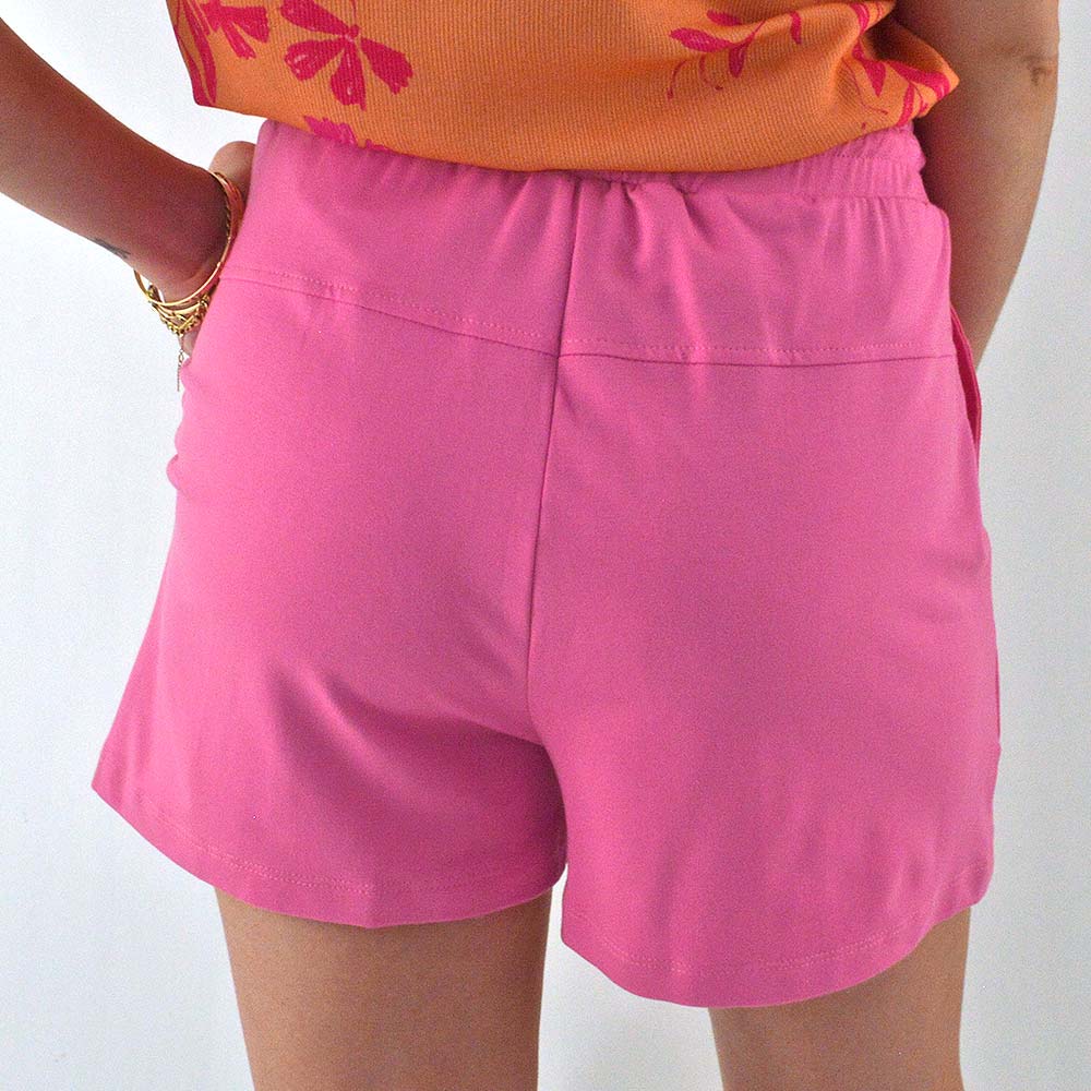 Shorts Moletinho Rosa Haya - Foto 2