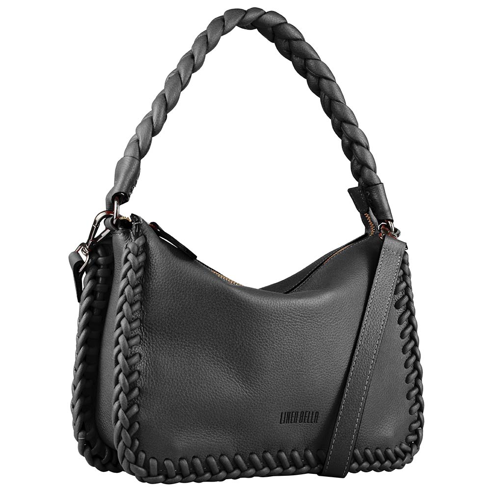 Bolsa Crossbody Couro Linea Bella Preto - Foto 1