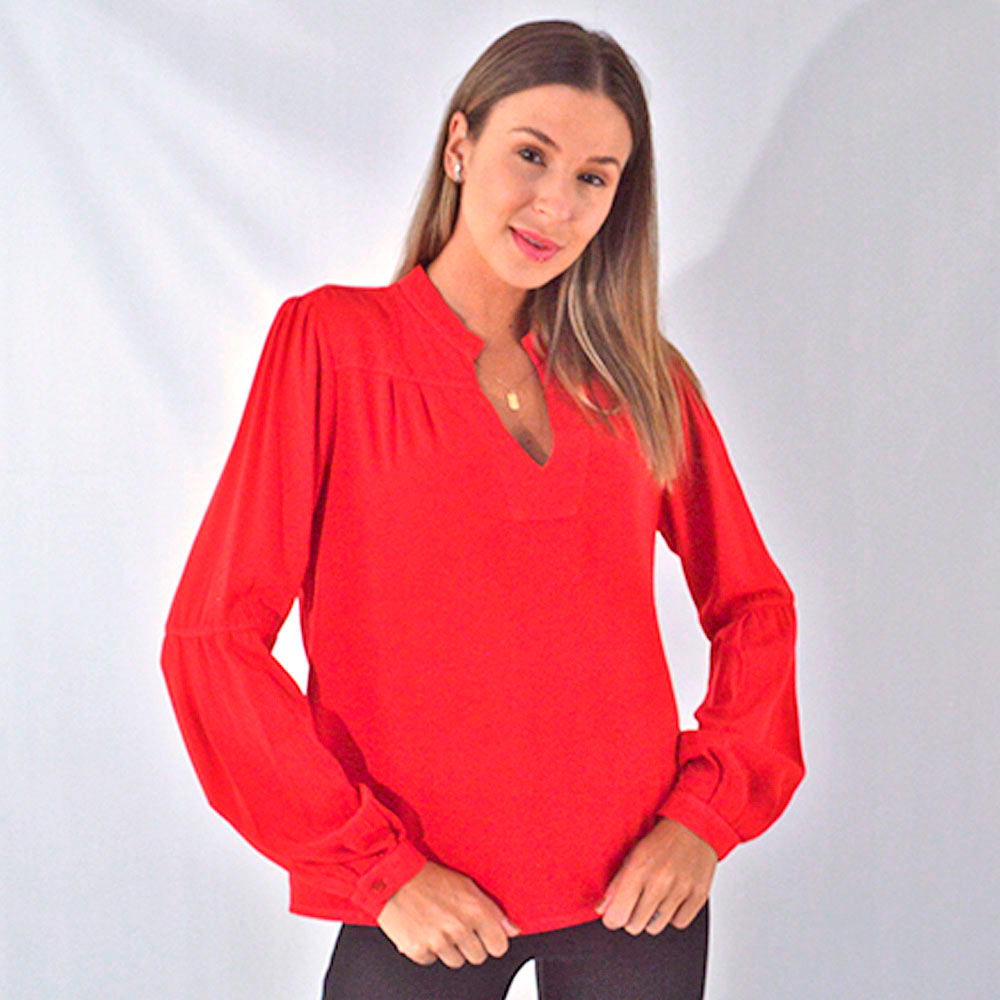 Camisa Viscose Cor Vermelha Reserva Natural - Foto 1