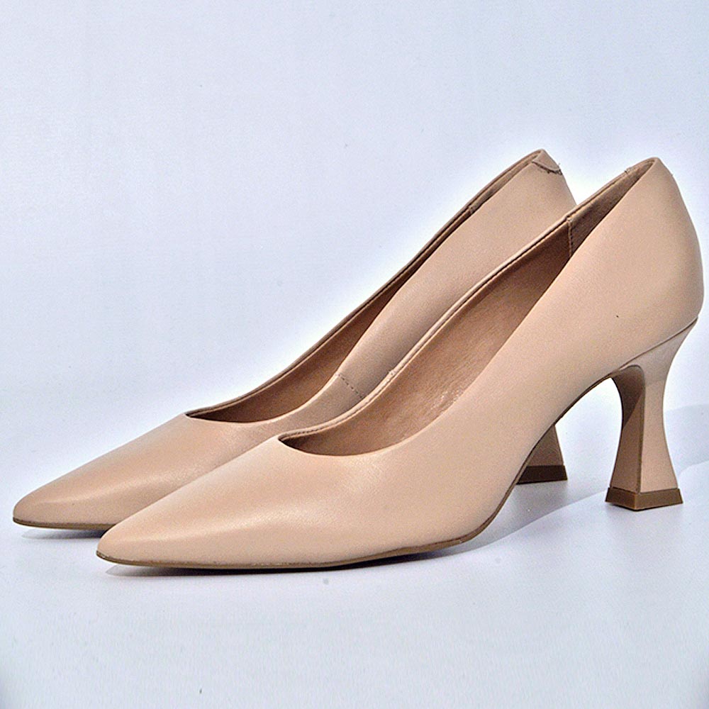 Scarpin Couro Cor Creme Tabita - Foto 2