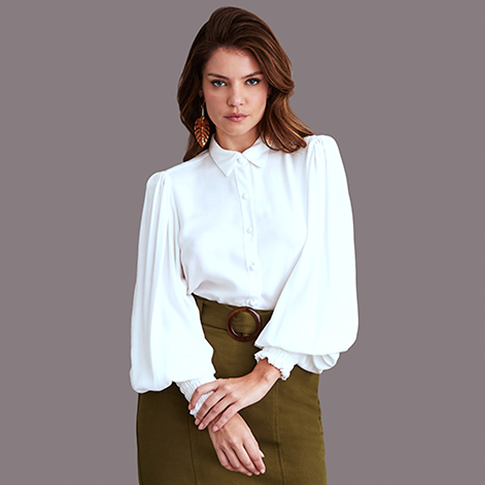 Camisa Crepe Off White Reserva Natural - Foto 1