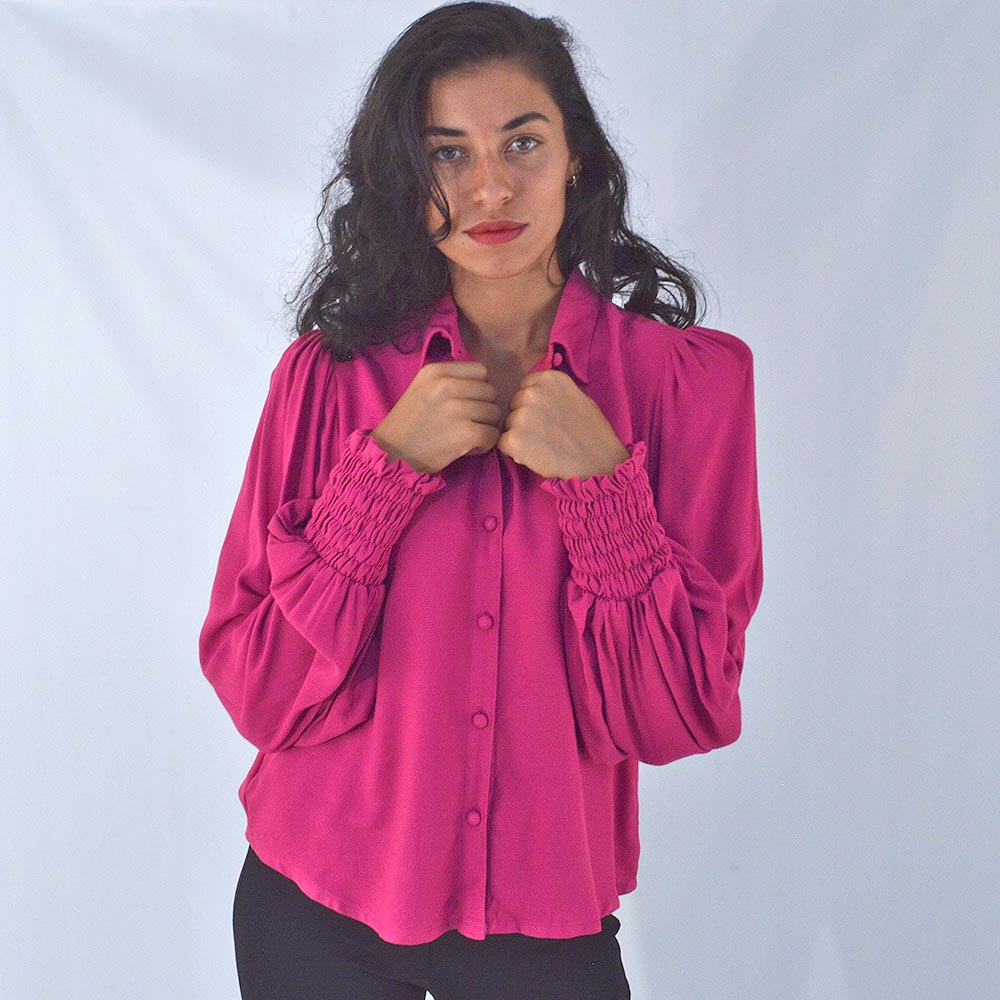 Camisa Crepe Reserva Natural Rosa - Foto 1