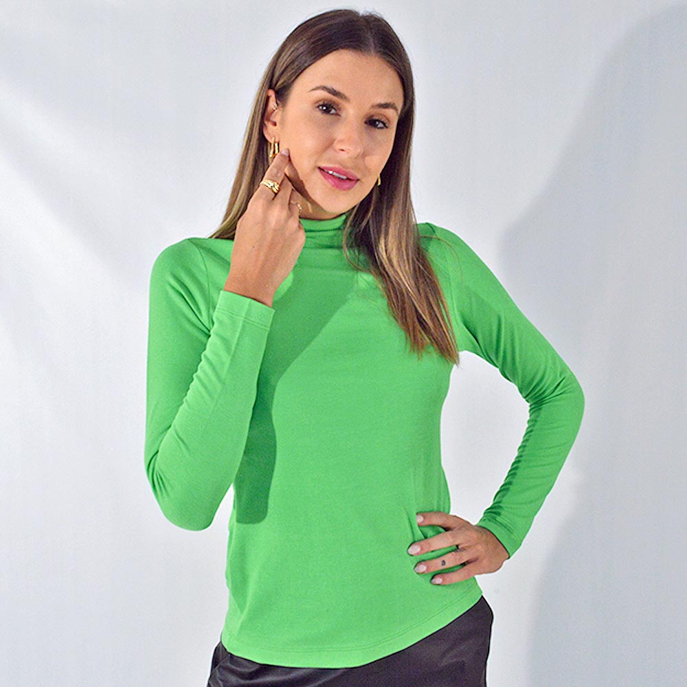 Blusa Gola Alta Declari Verde - Foto 2