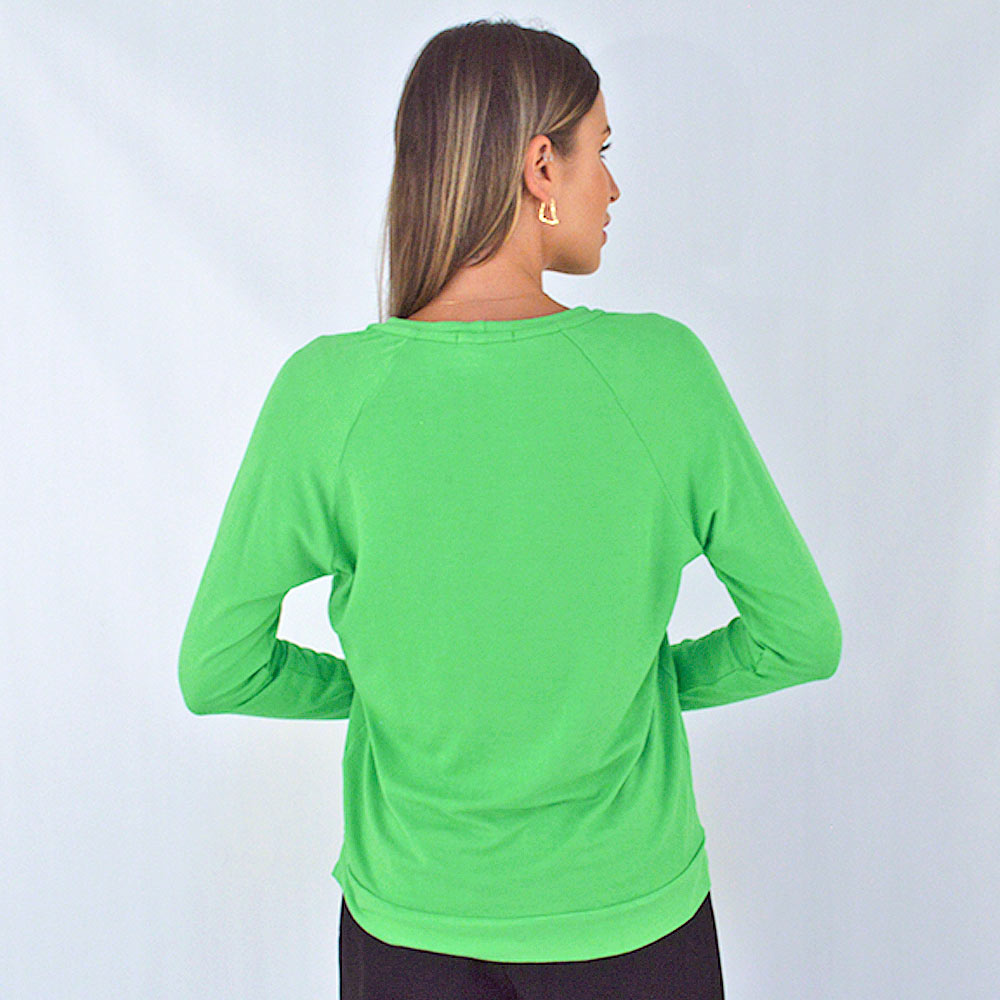 Blusa Raglan Declari Verde - Foto 3