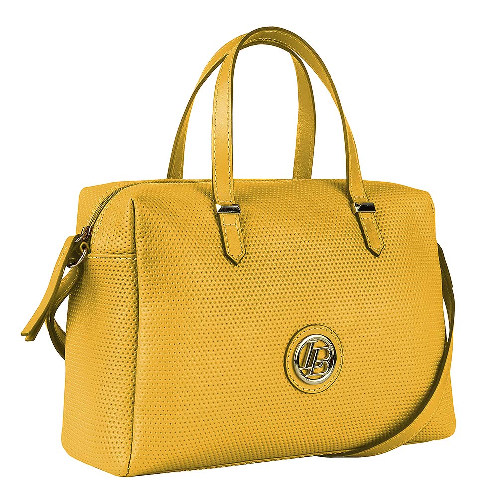 Bolsa Tote de Couro Amarelo Linea Bella  - Foto 1