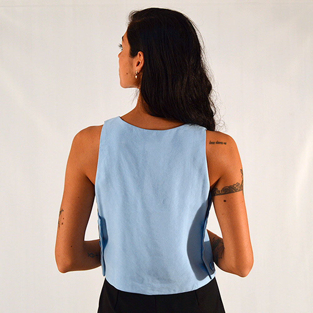 Blusa Cupro Azul Lucidez - Foto 3