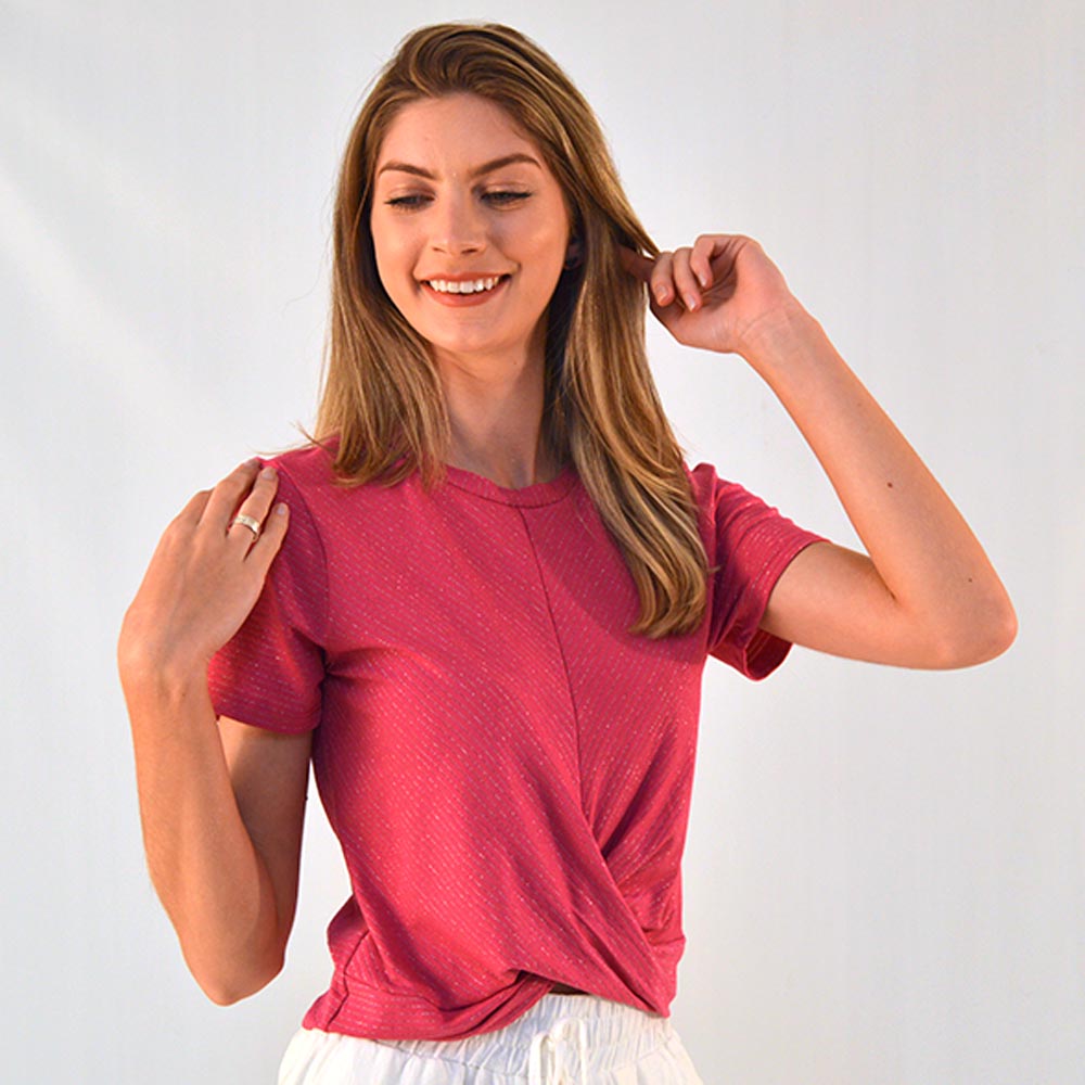 Blusa Lurex Pink Haya  - Foto 1