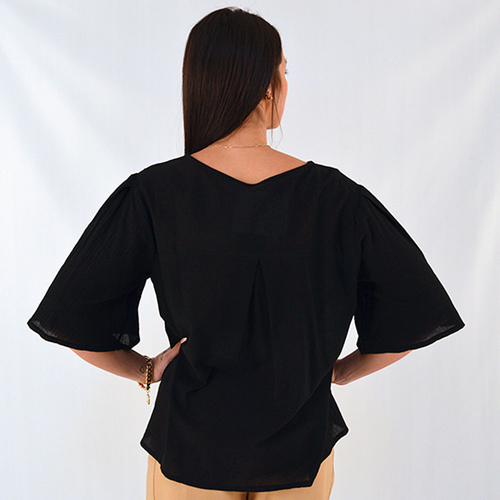 Blusa Botes Preta Vocco Tamanhos Grandes  - Foto 2