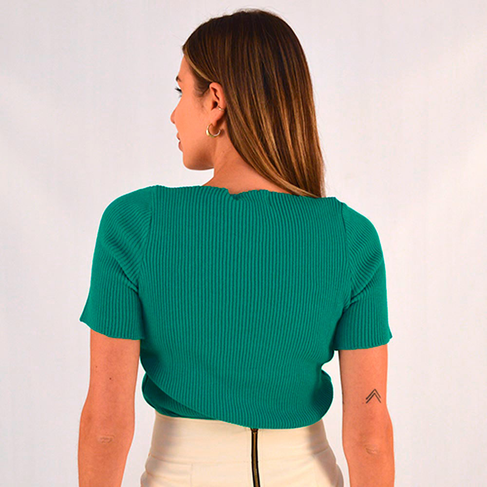 Blusa Tricot Verde Astral Lucidez - Foto 2