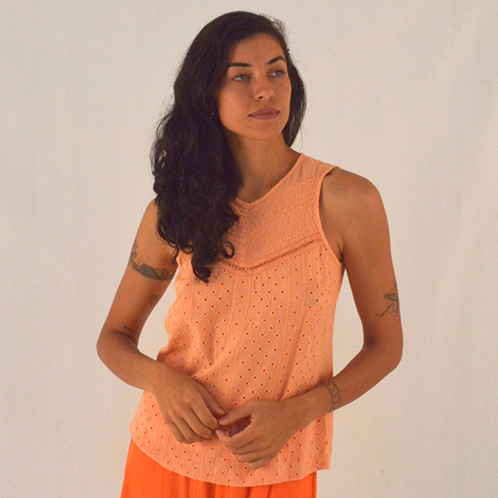 Blusa Regata Laise Laranja Reserva Natural  - Foto 1