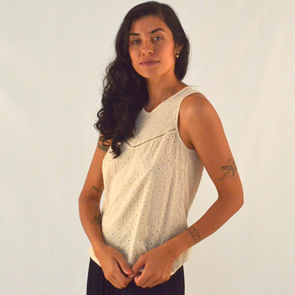 Blusa Regata Laise Cru Reserva Natural  - Foto 1