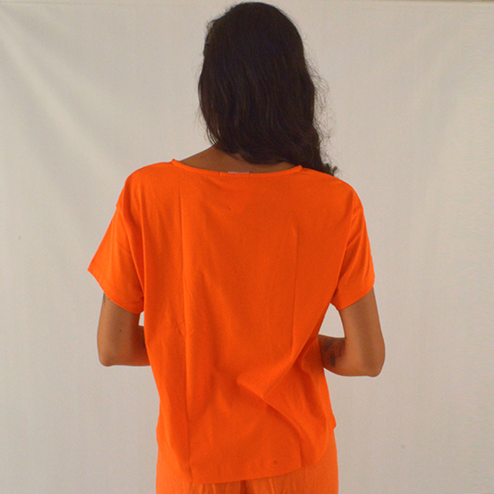 Blusa Algodo Laranja Declari - Foto 2