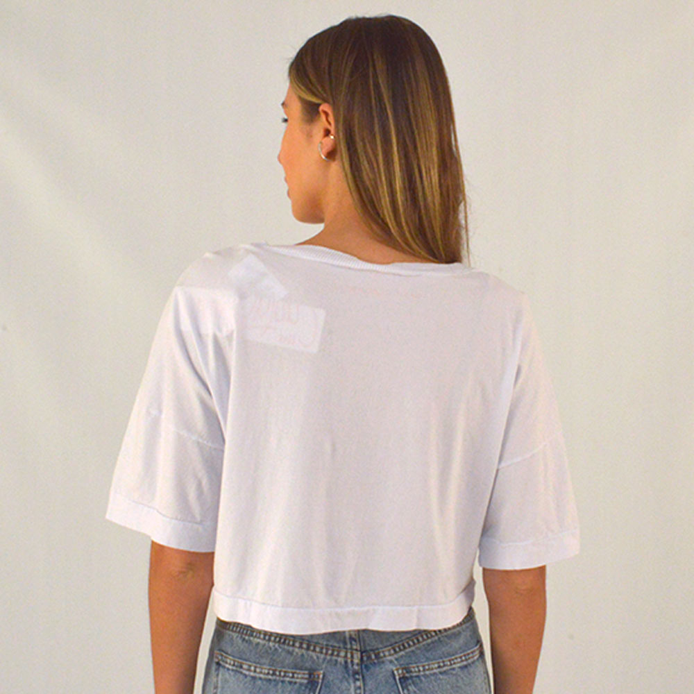 Blusa Cropped Ampla Branco Canto - Foto 2