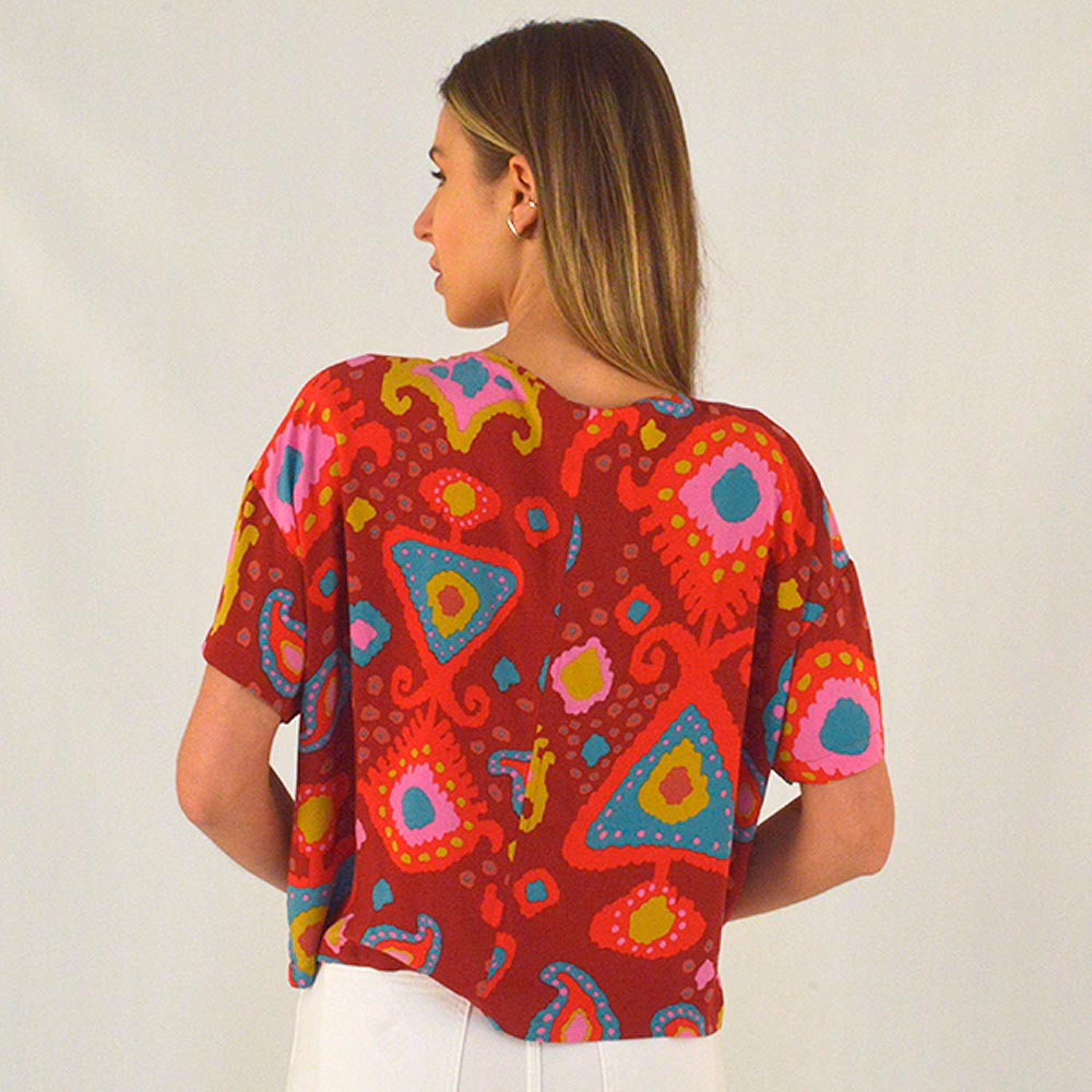 Blusa Estampa Iberica Canto - Foto 2