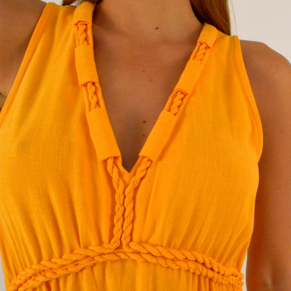 Vestido Au Midi Cor Amarelo Haes - Foto 3