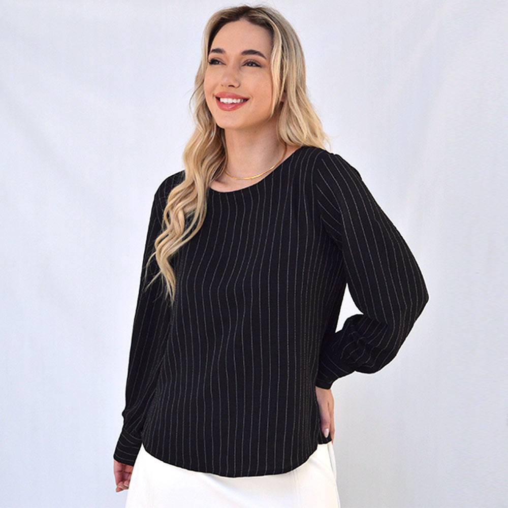 Blusa Risca de Giz Tribeca - Foto 1