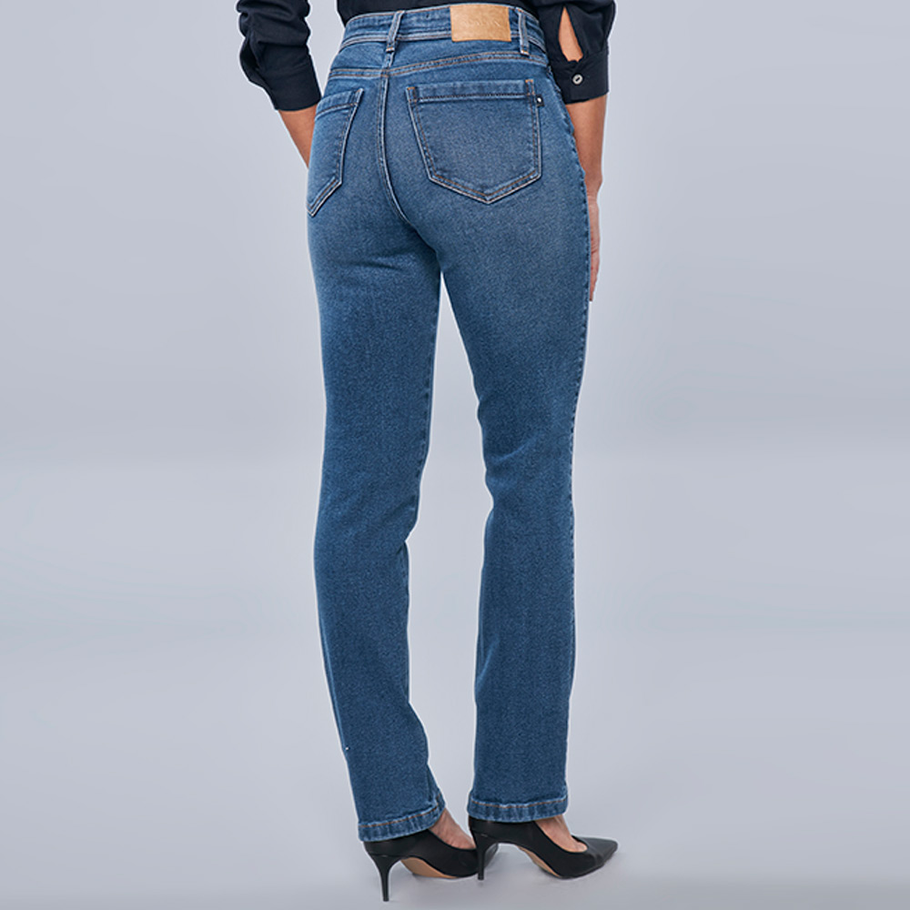 Cala jeans escuro reta Scalon - Foto 2