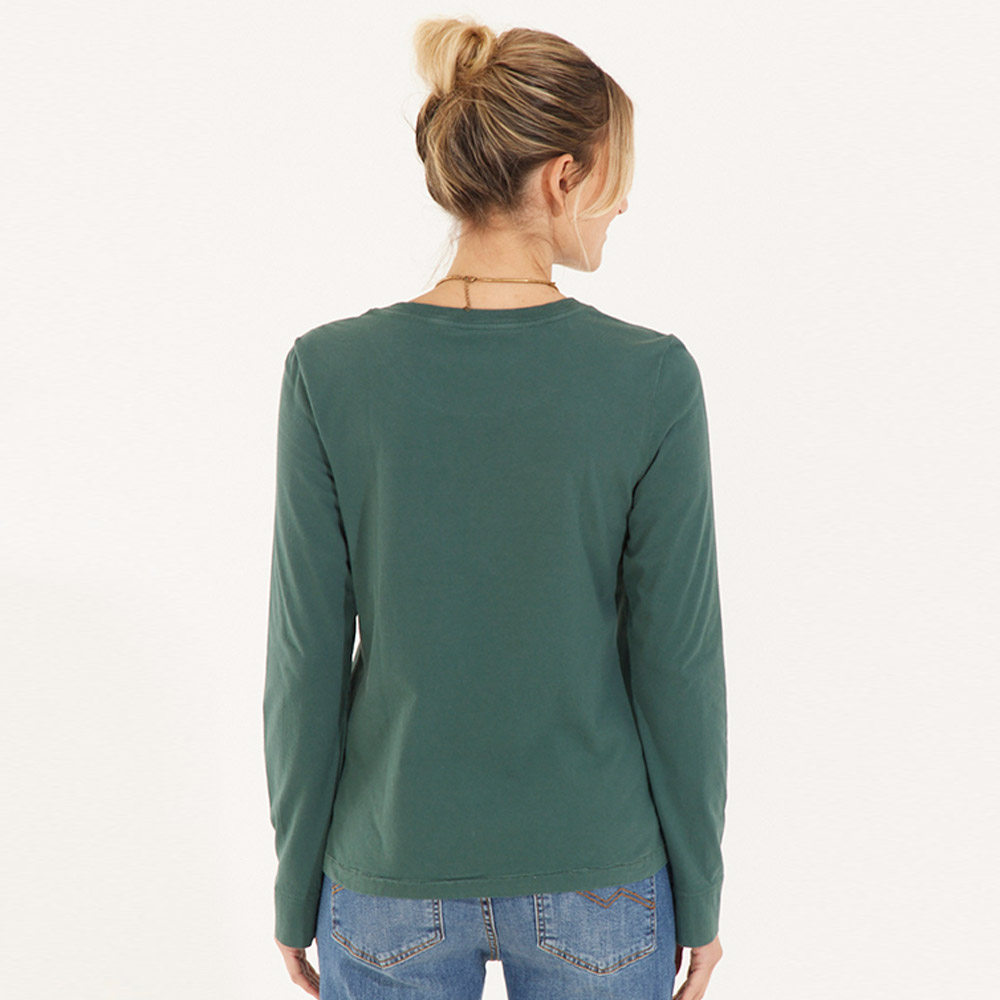 Blusa Algodo Canto Cor Verde Garrafa - Foto 2