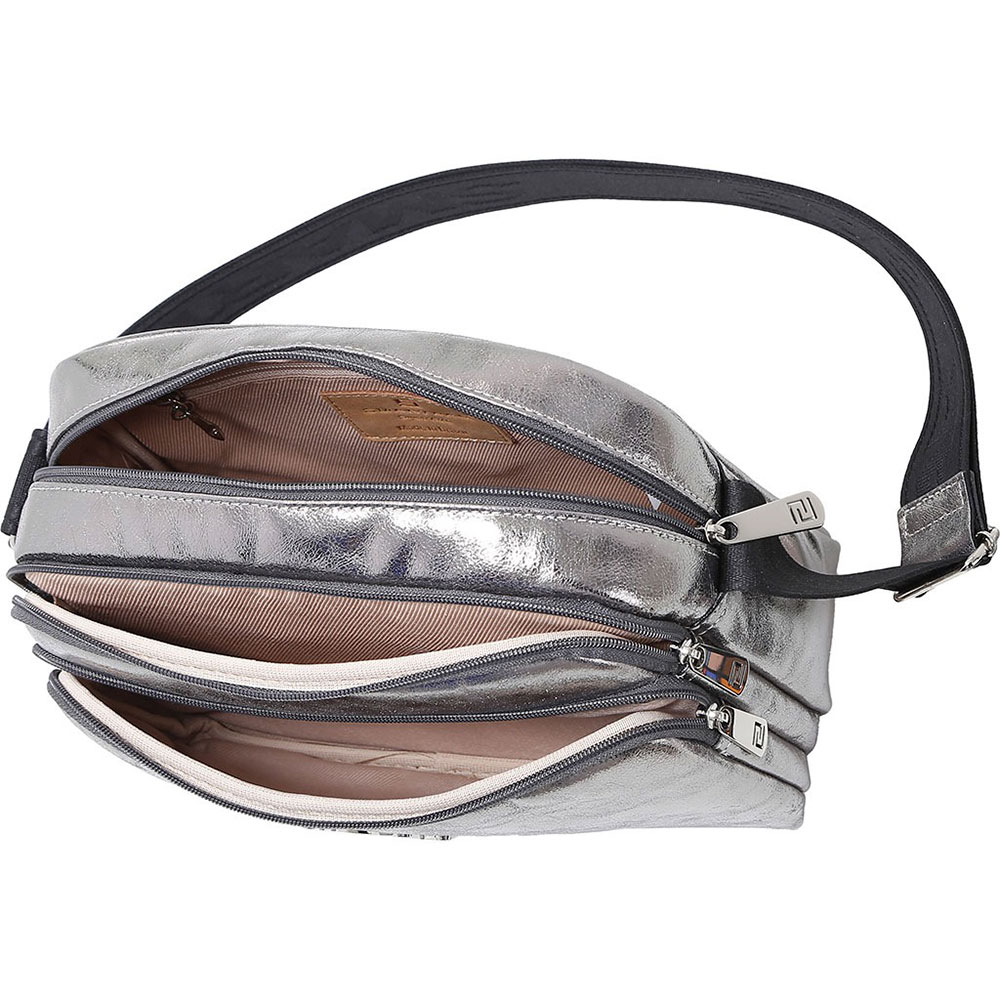 Bolsa Mdia Couro Metalizado Inox Smartbag  - Foto 4