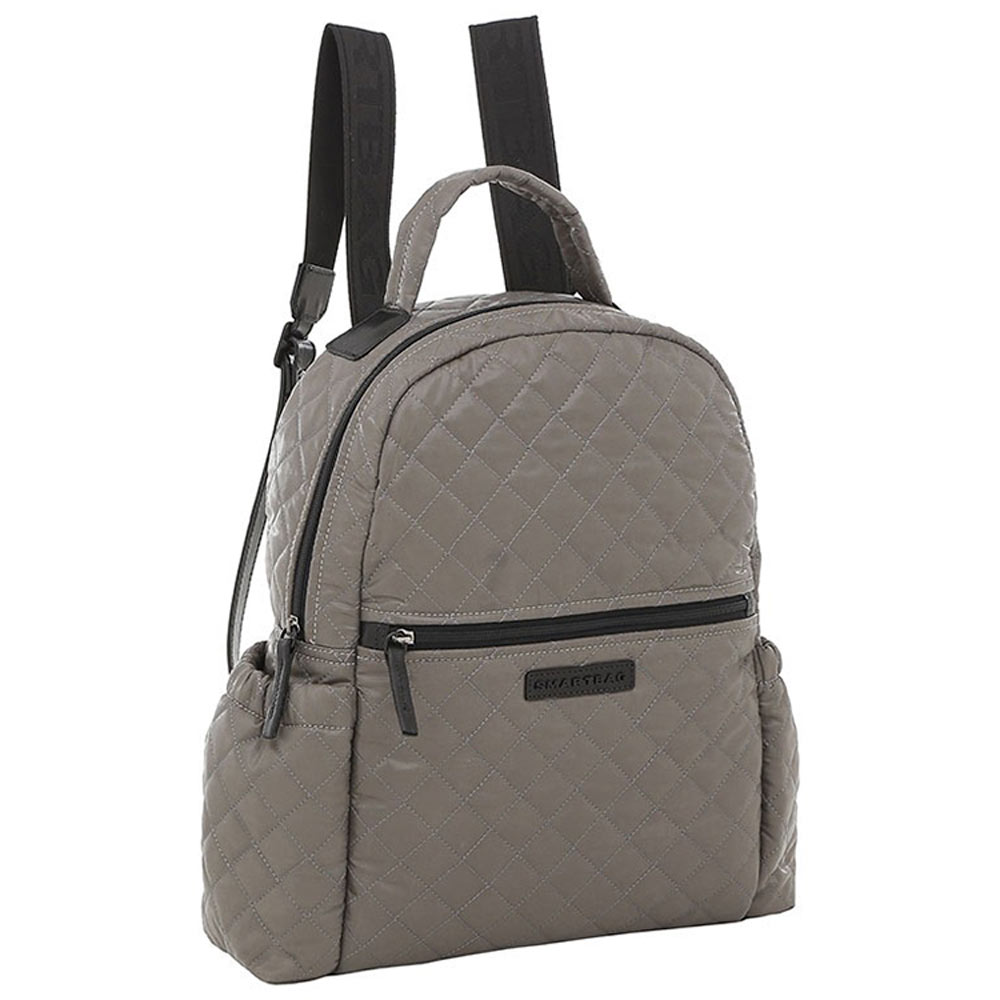 Mochila Nylon Matelassado Cinza Smartbag - Foto 2