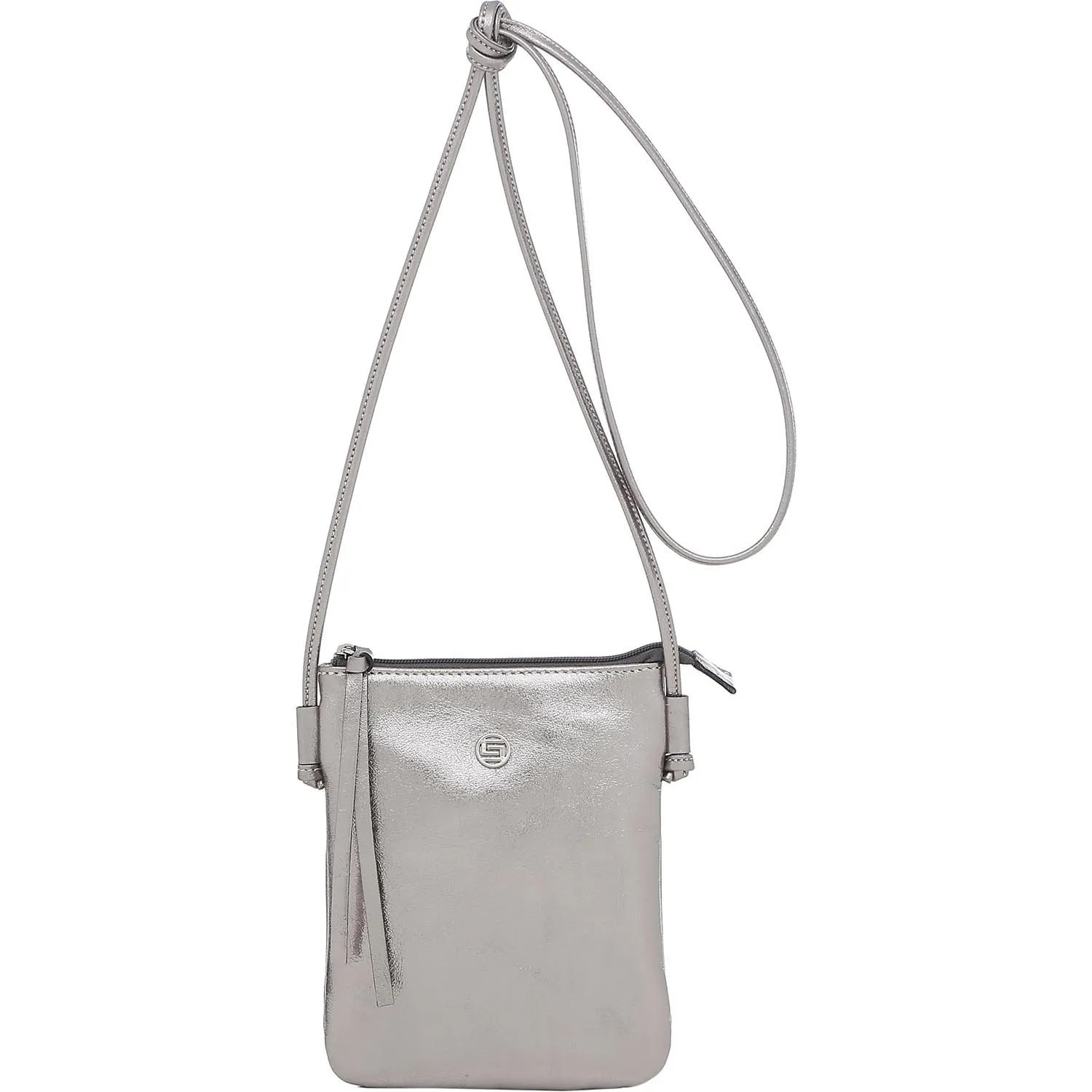 Bolsa Pequena De Couro Metalizado Inox Smartbag  - Foto 1