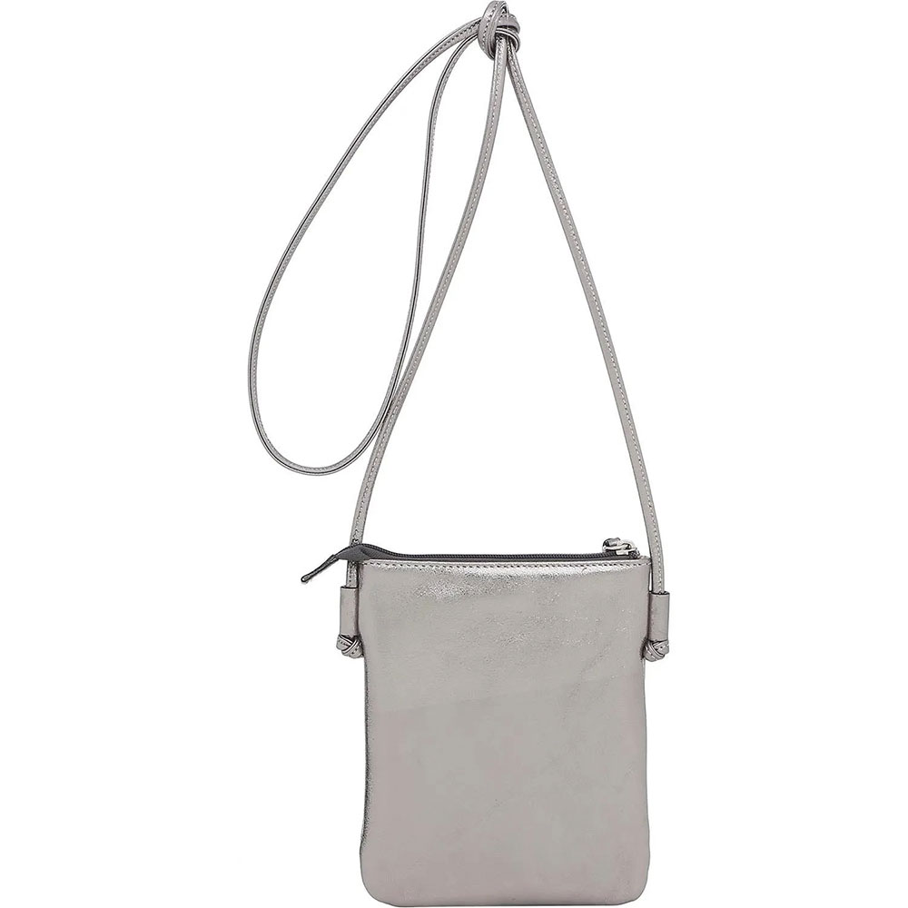 Bolsa Pequena De Couro Metalizado Inox Smartbag  - Foto 4
