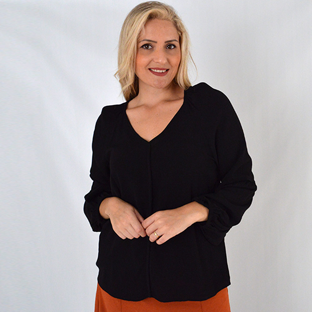 Blusa Viscose Cor Preta Tribeca  - Foto 1