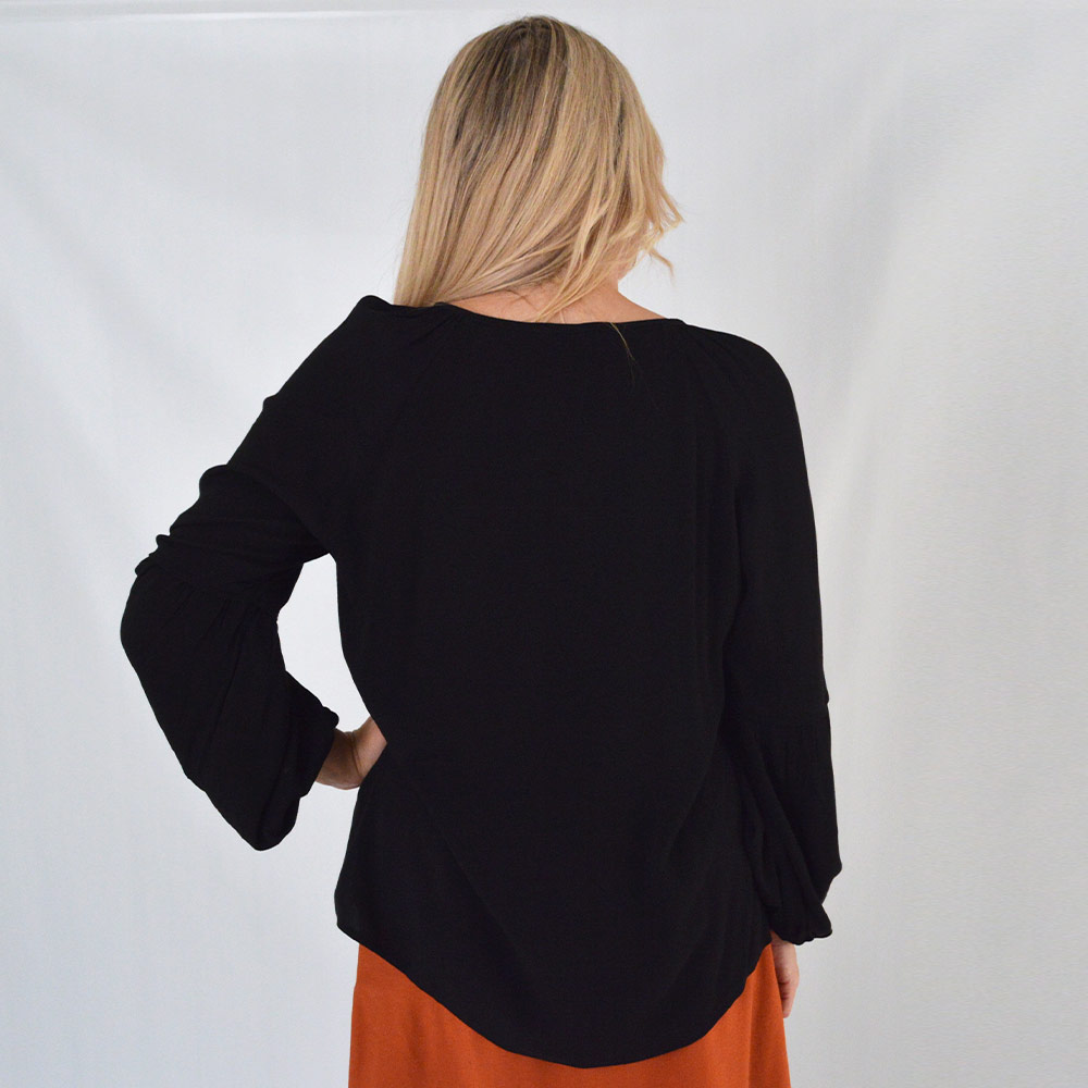 Blusa Viscose Cor Preta Tribeca  - Foto 3