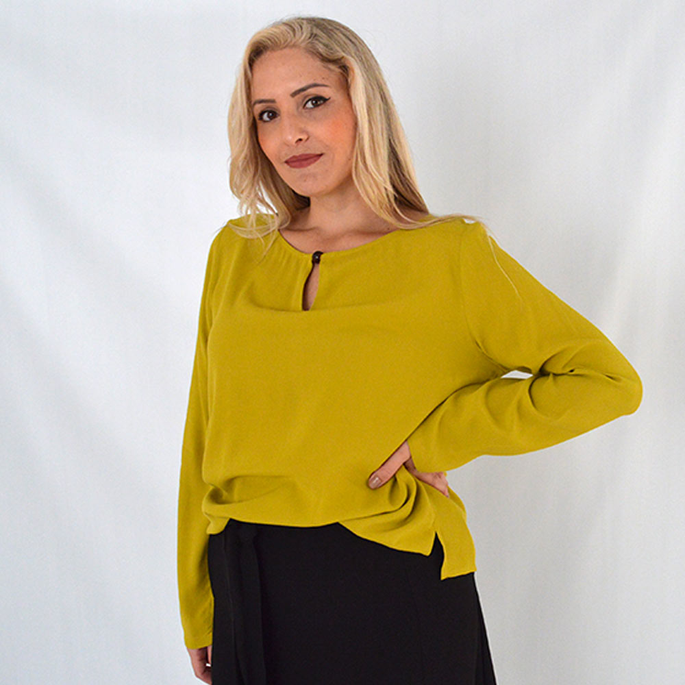 Blusa Viscose Mostarda Tribeca  - Foto 1