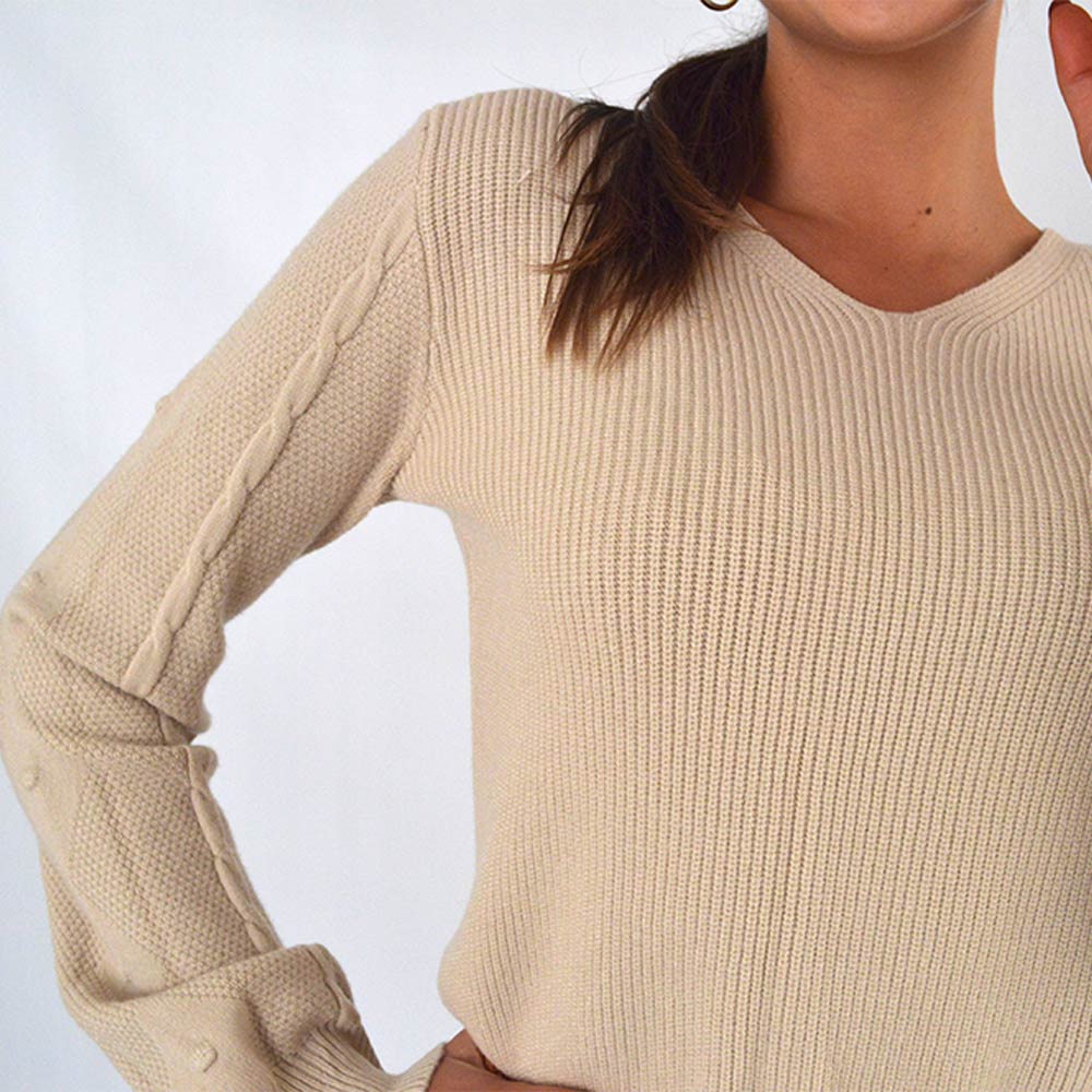 Blusa Tricot Bege Susan Zheng  - Foto 2