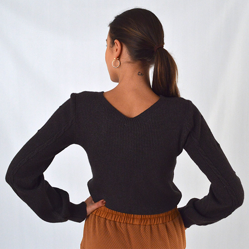 Blusa Tricot Chumbo Susan Zheng  - Foto 3