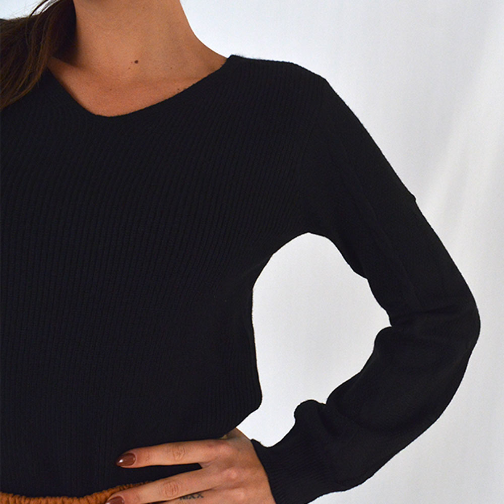 Blusa Tricot Preta Susan Zheng  - Foto 2