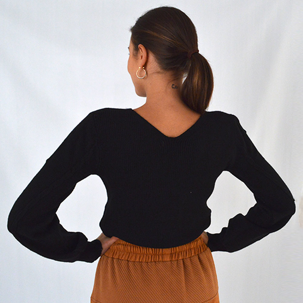 Blusa Tricot Preta Susan Zheng  - Foto 3