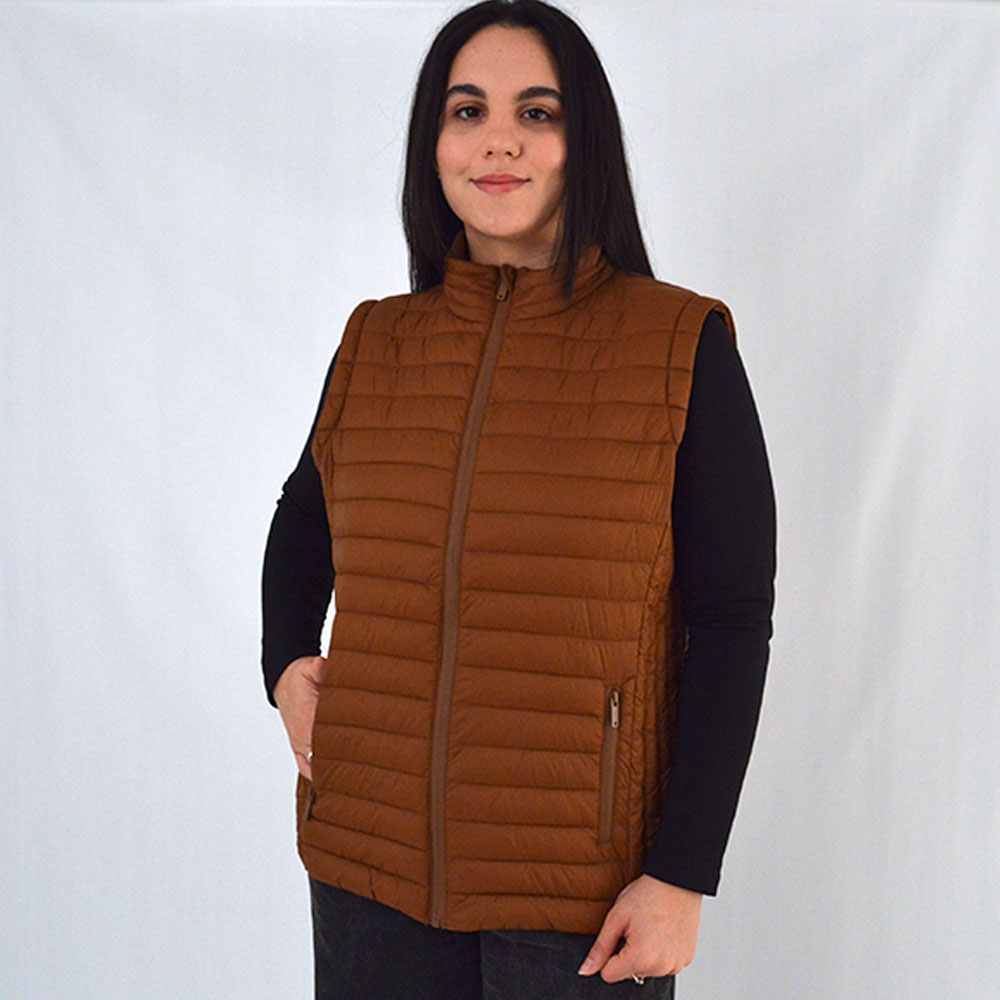 Jaqueta Colete Estofada Alpelo Cinnamon Plus Size - Foto 9