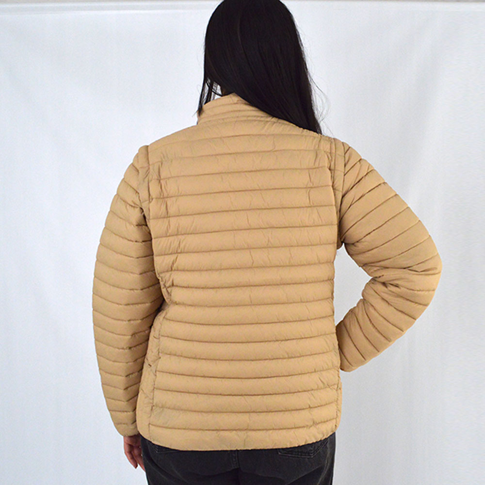 Jaqueta Colete Estofada Alpelo Camel Plus Size - Foto 9