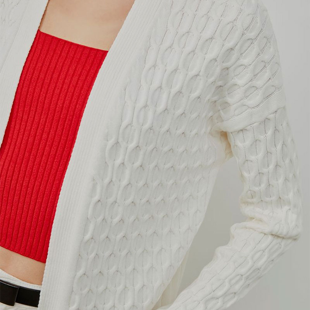 Casaco Em Tricot Off White Anselmi - Foto 3