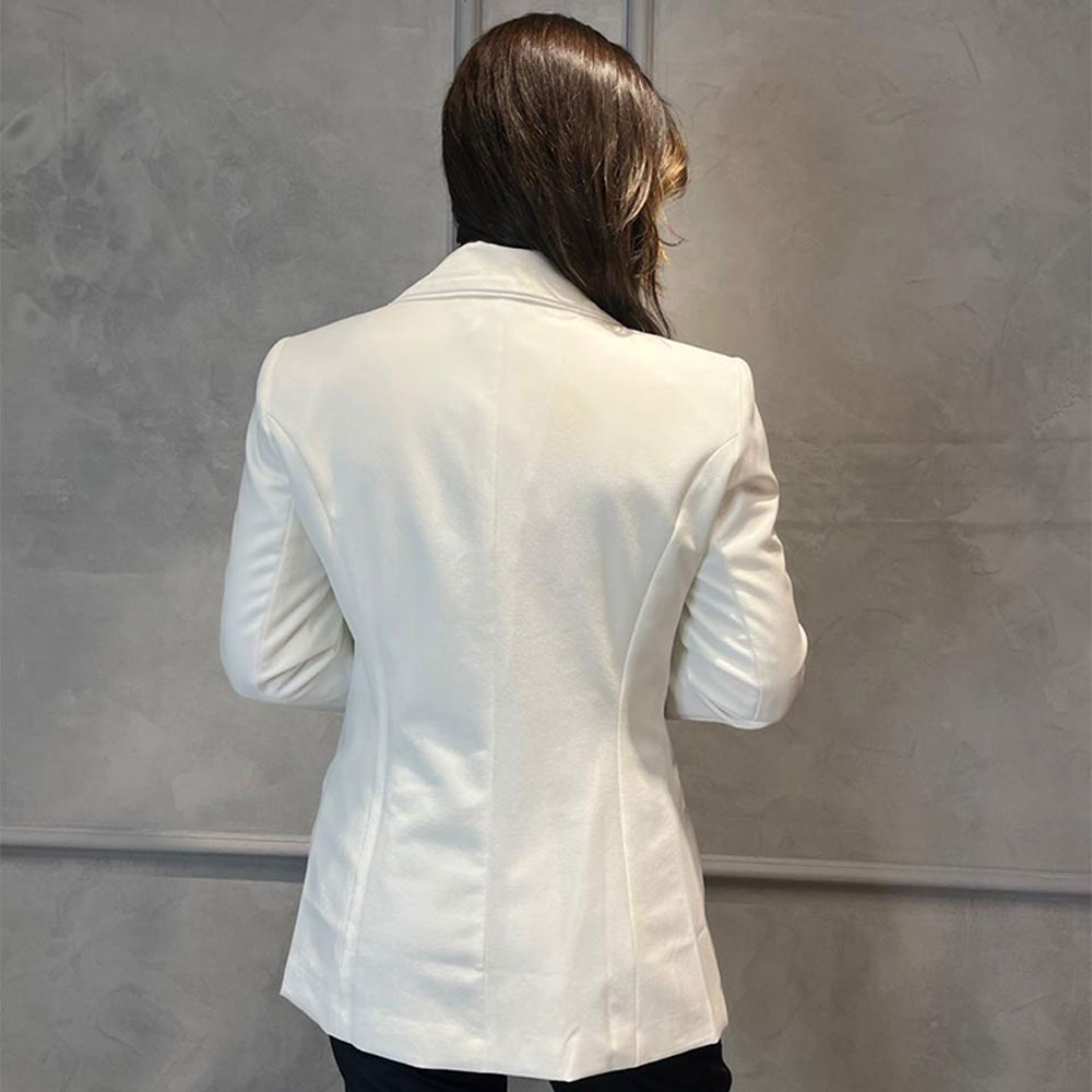 Blazer Off White Sem Fechamento Donna Ritz  - Foto 1