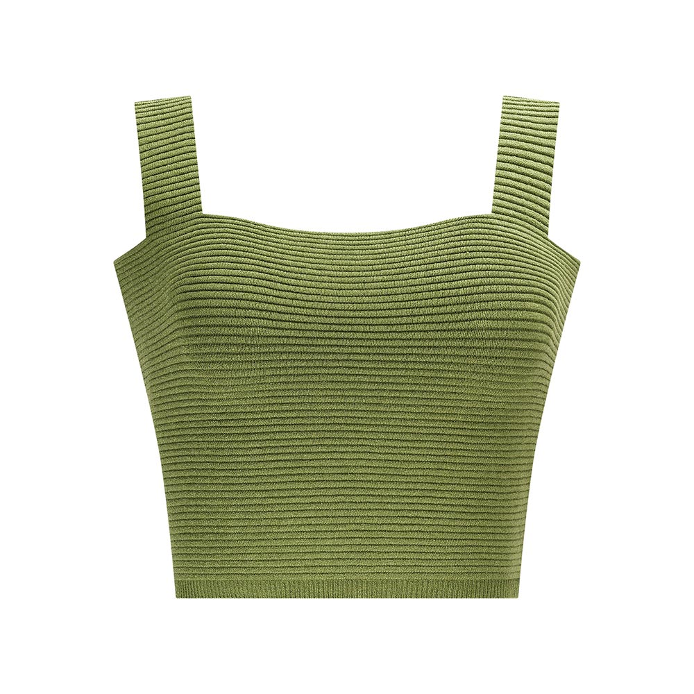 Blusa Cropped Tric Canelado Lez a Lez Verde - Foto 1